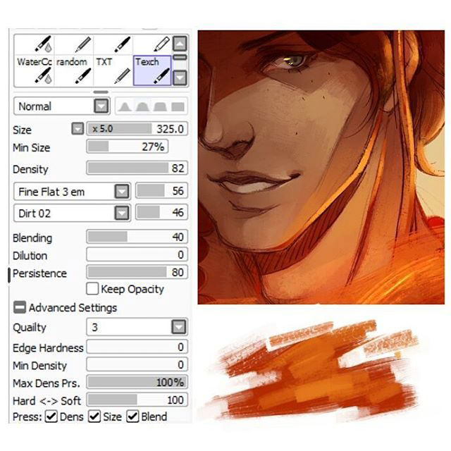 sai star brush texture